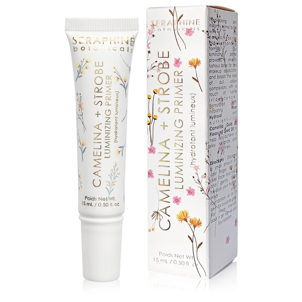 Seraphine Botanicals Camelina + Strobe Luminizing Primer Natural Glow Tired Skin